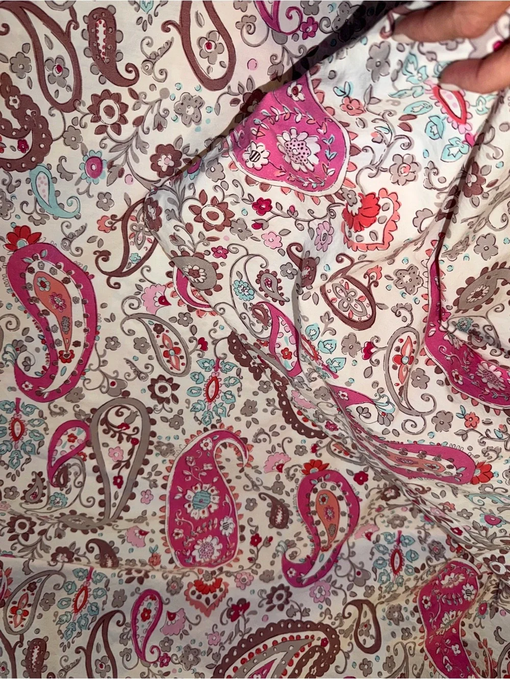 Pottery Barn Kids Brooklyn Paisley Floral Duvet Cover. Full Size Duvet